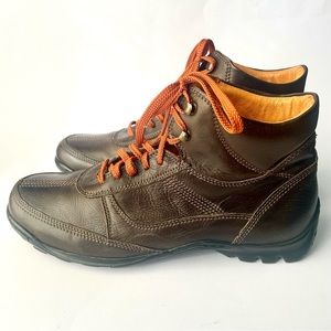 Kenneth Cole Brown Boot With Orange Laces - Mens Size 9